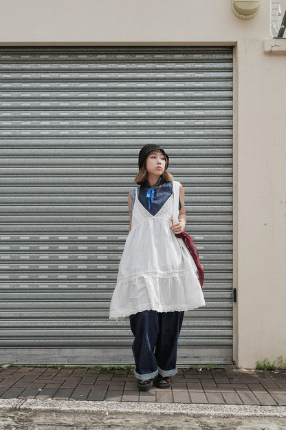 CB138 PATCHWORK DENIM TOP