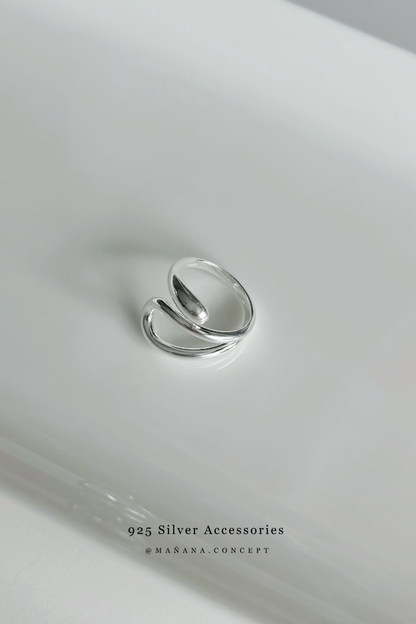 MZ832 SILVER 925 SWIRL RING