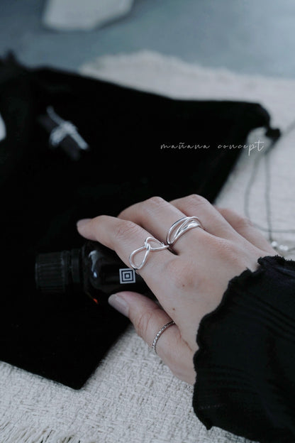 MB027 925 SILVER RING - Étreinte