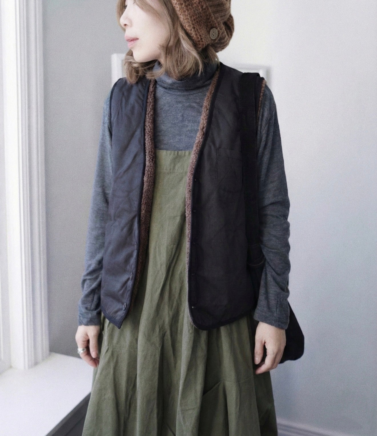 MZ941 2WAY FLEECE VEST