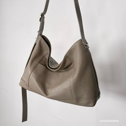 MZ847 LEATHER SQUARE TOTE BAG / 5 COLORS