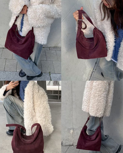 MZ951 ITALIAN HANDMADE LEATHER BOXY HOBO BAG / *9色