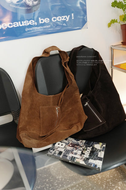 MZ934 SAINT SUEDE BAG WITH COINS BAG