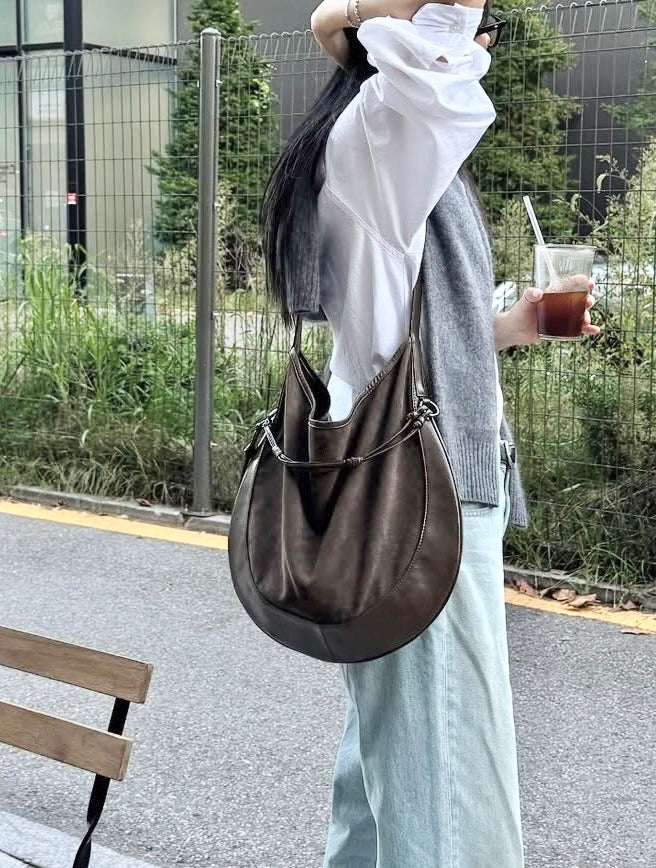 MZ899 KWANI CURVEE HOBO SUEDE BAG