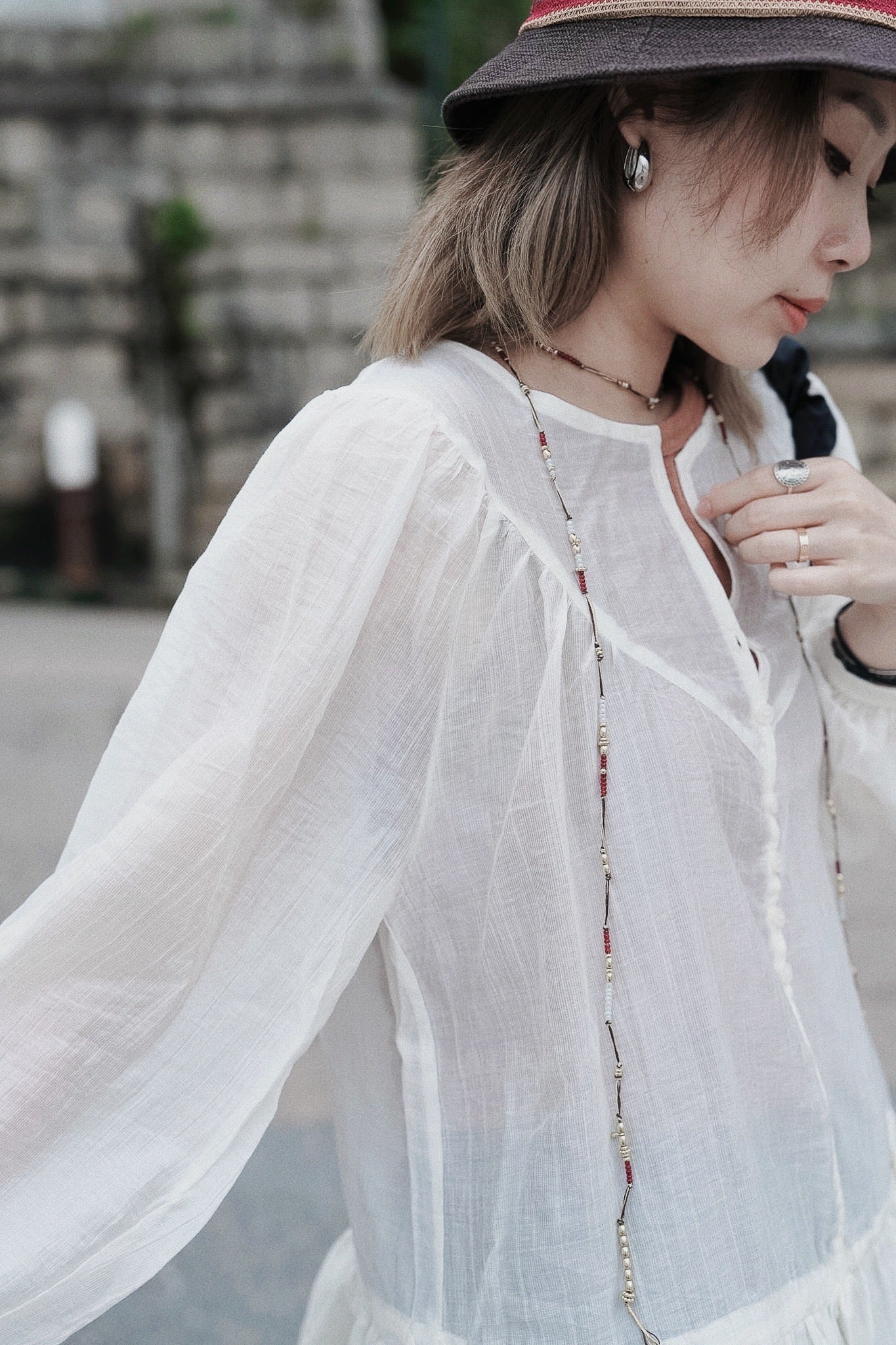 NA480 VINTAGE BOHO LONG NECKLACE