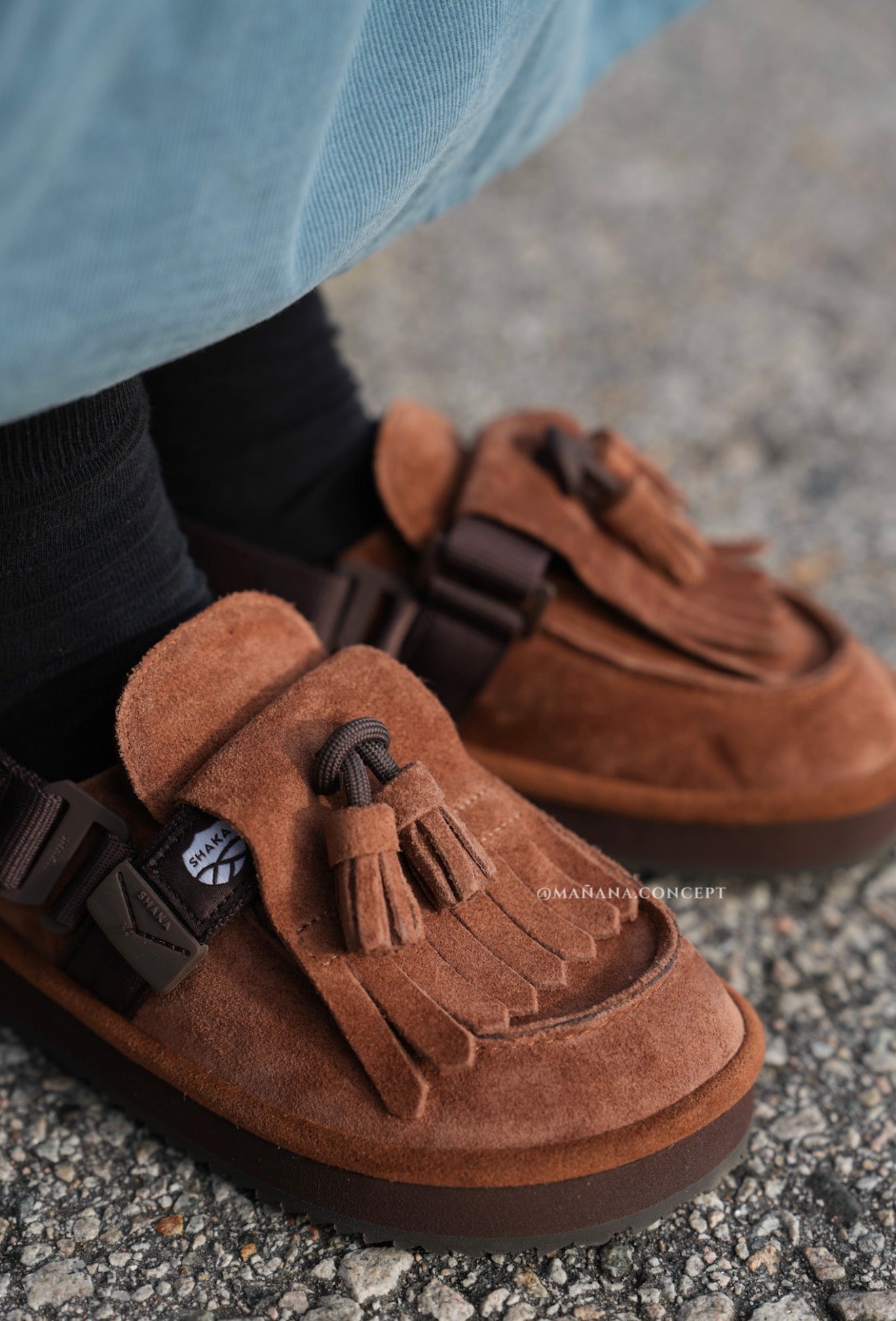 SHAKA - MOC MULE TASSEL SUEDE