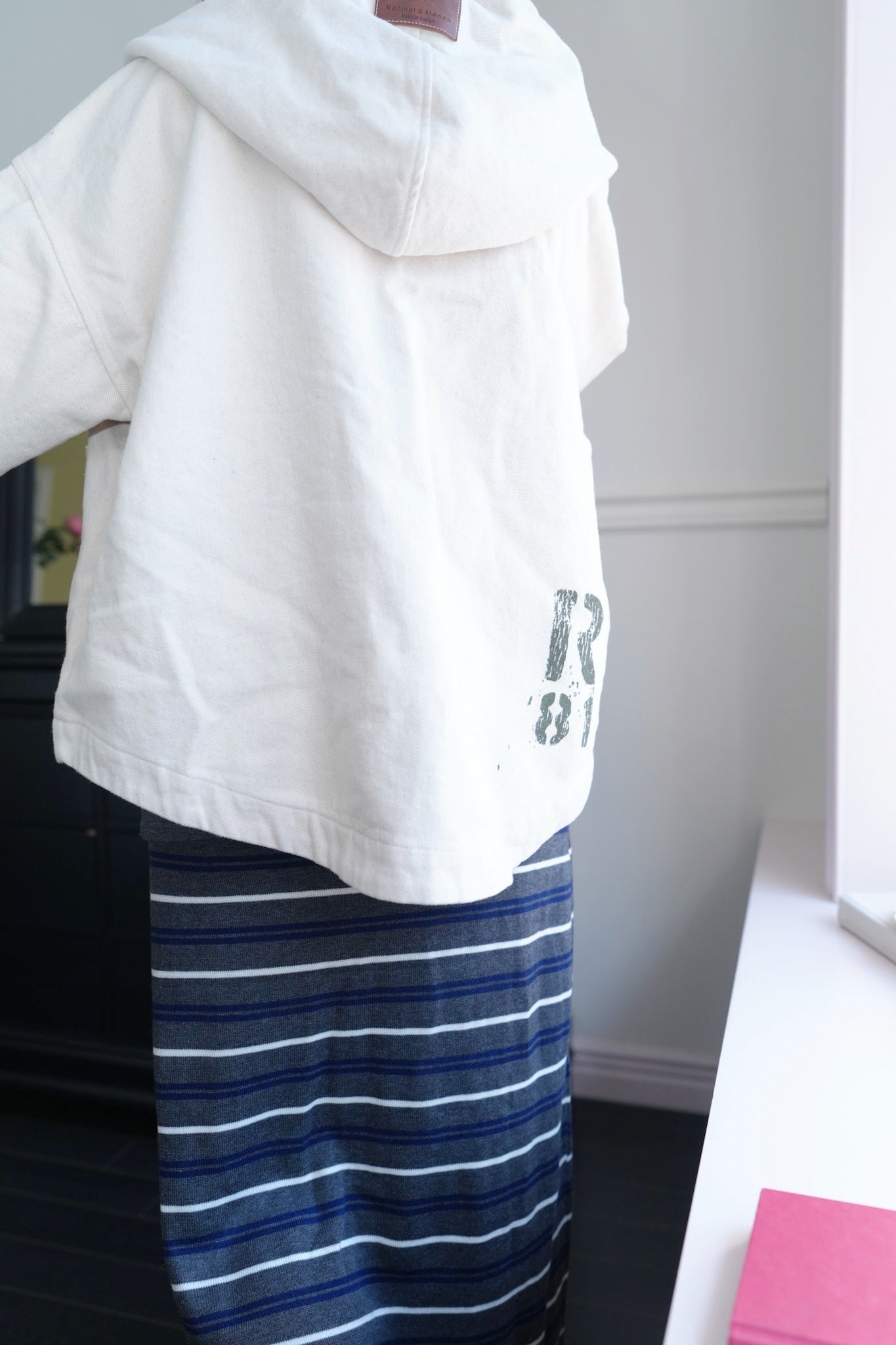 MZ938 DENIM TWILL BRUSHED HOODED COAT