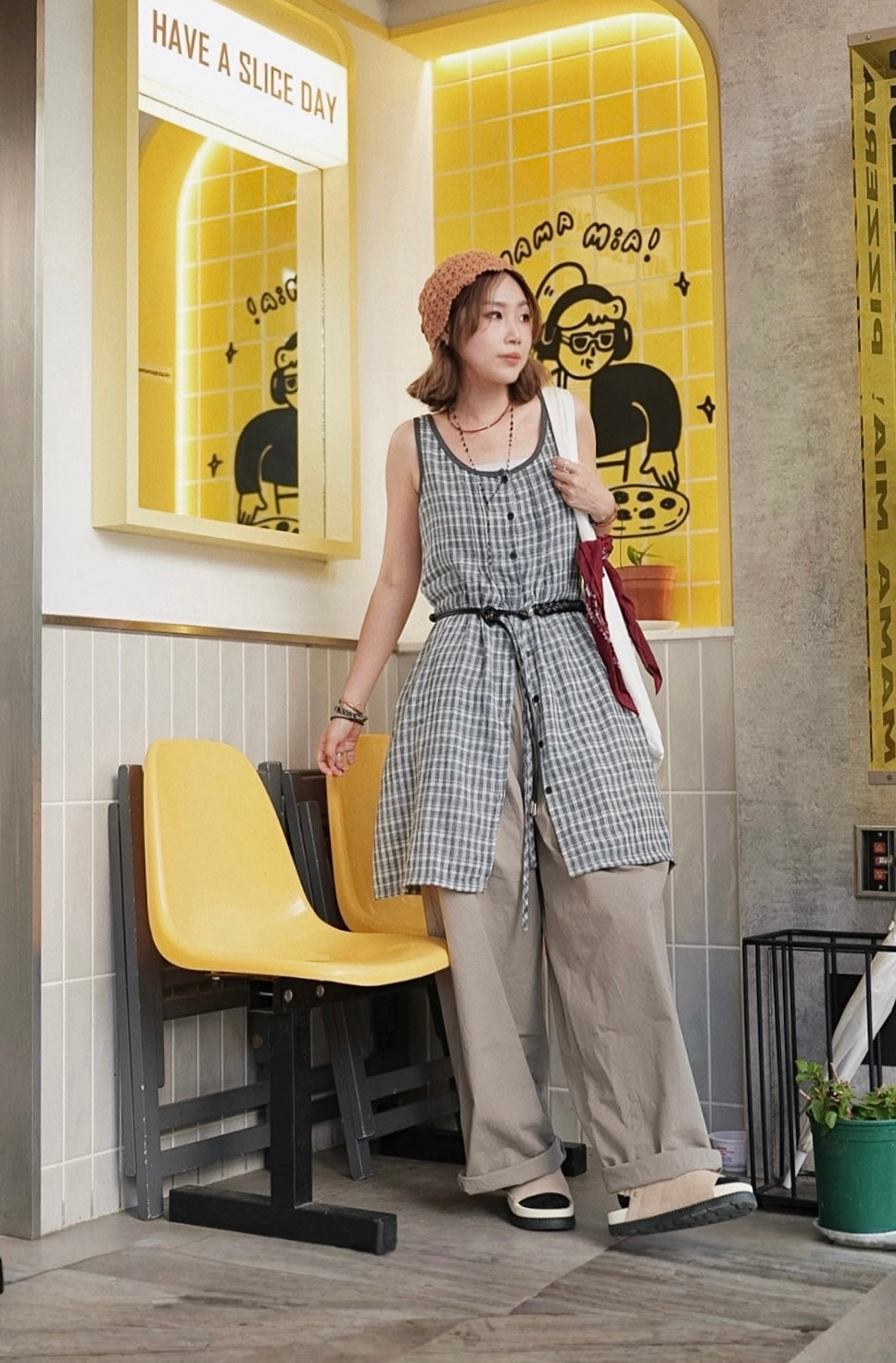 MB033 PINTRUCK PLAID DRESS
