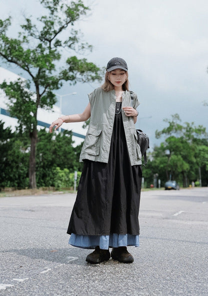 CB120 LAYERED RUFFLE DENIM JEANS