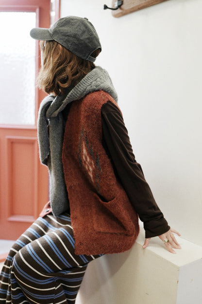 MZ921 CABLE HOODED SCARF