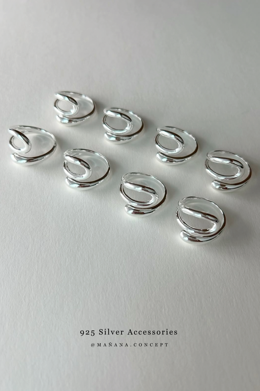 MZ832 SILVER 925 SWIRL RING