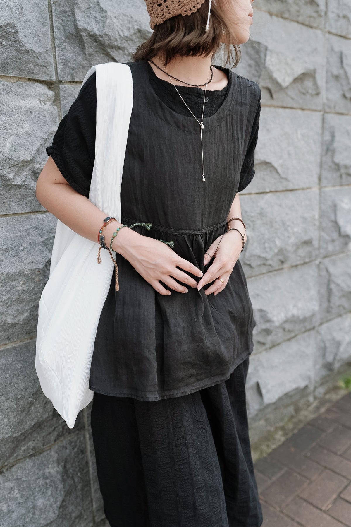 CB145 ROUND NECK SHEER TOP