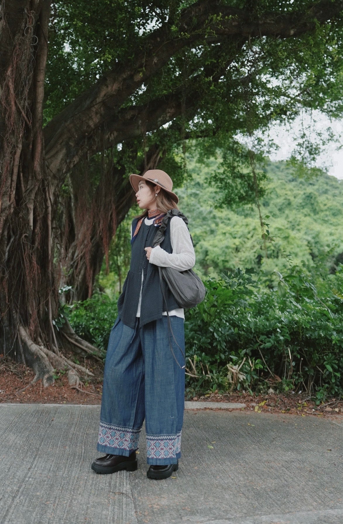 CA659 2WAY GAUZE VEST TOP