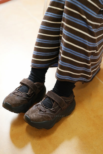 MZ927 STRIPED KNIT LONG SKIRT