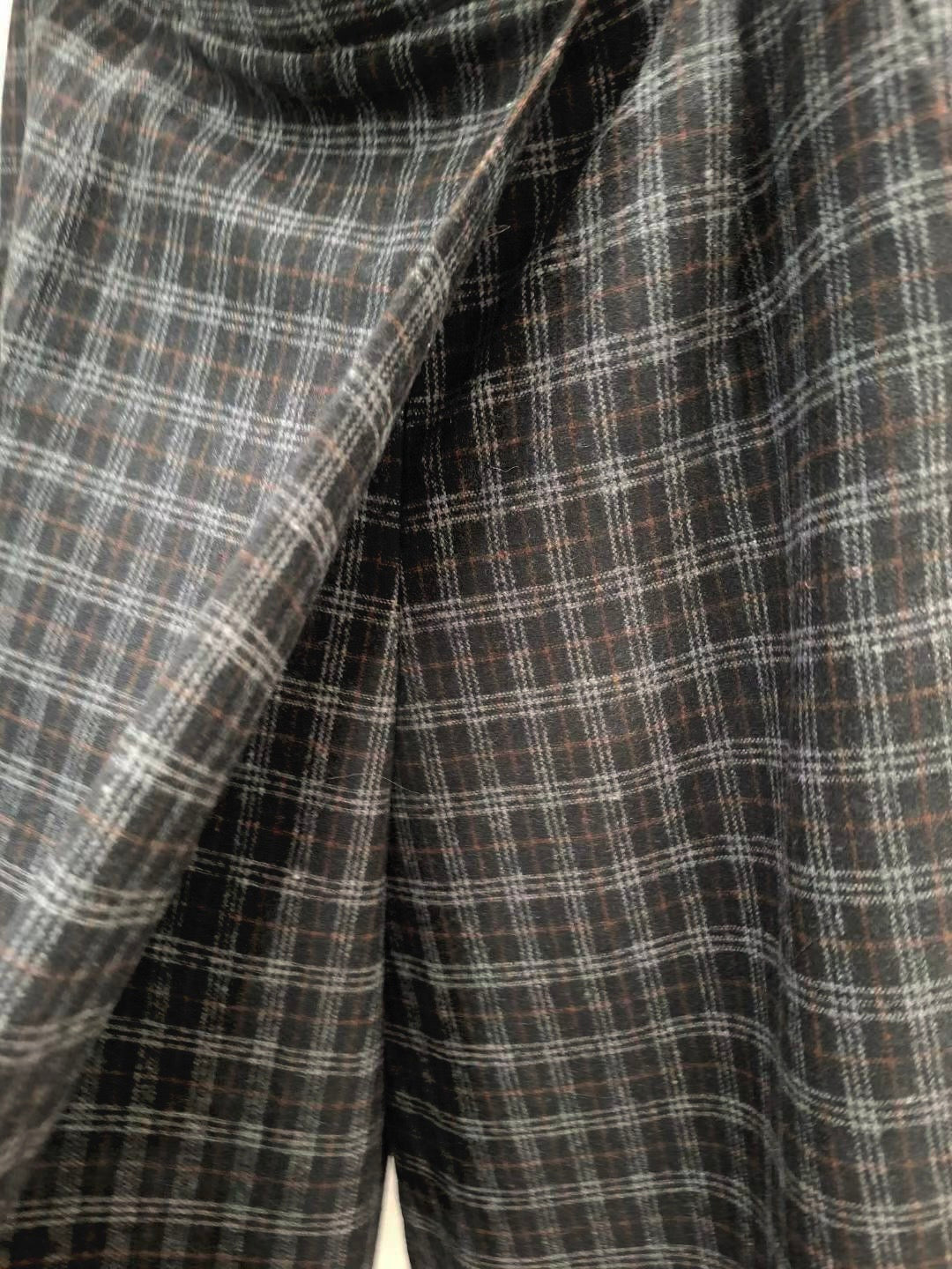 MZ937 SUEDE PLAID SKIRT PANTS