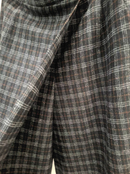 MZ937 SUEDE PLAID SKIRT PANTS