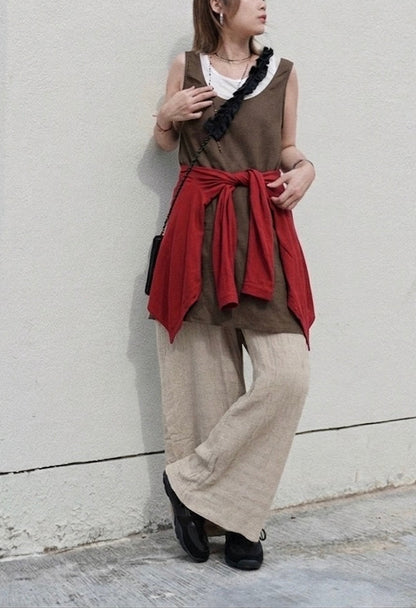 CA910 LT-WEIGHT CHECKED CAUSAL PANTS