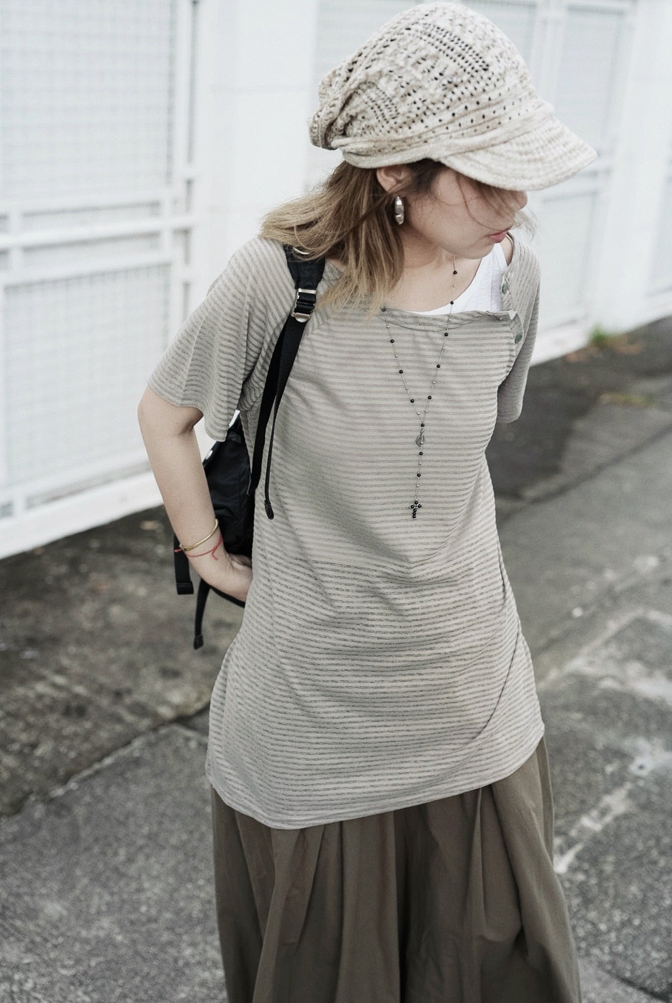 MB009 HIGH NECK LINEN TANK TOP 【 2件減-$20 】