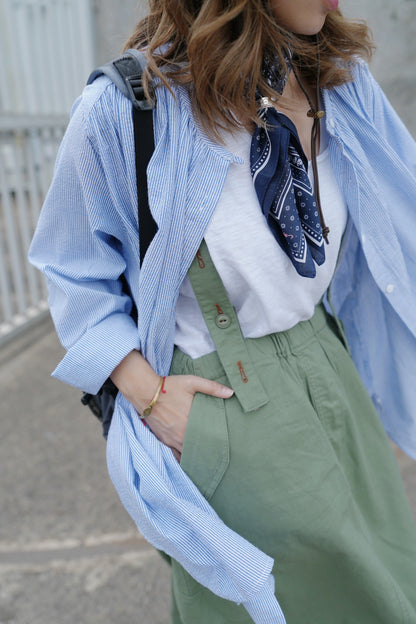 NA450 MILITARY PRINTING JUMPER SKIRT