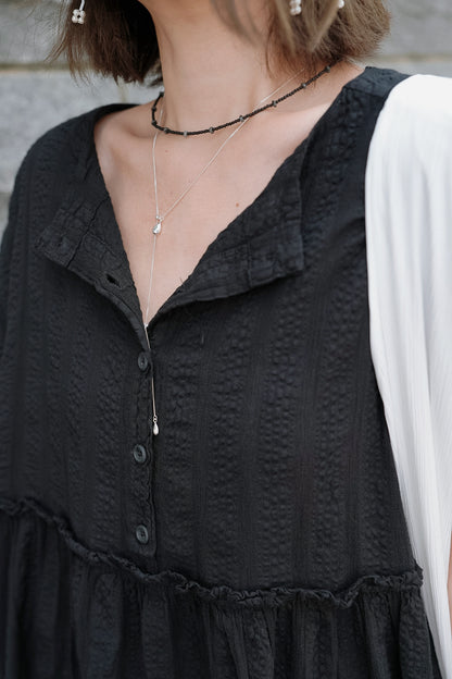 MB028 SILVER 925 DROP NECKLACE 〔 L'Heure Bleue 〕