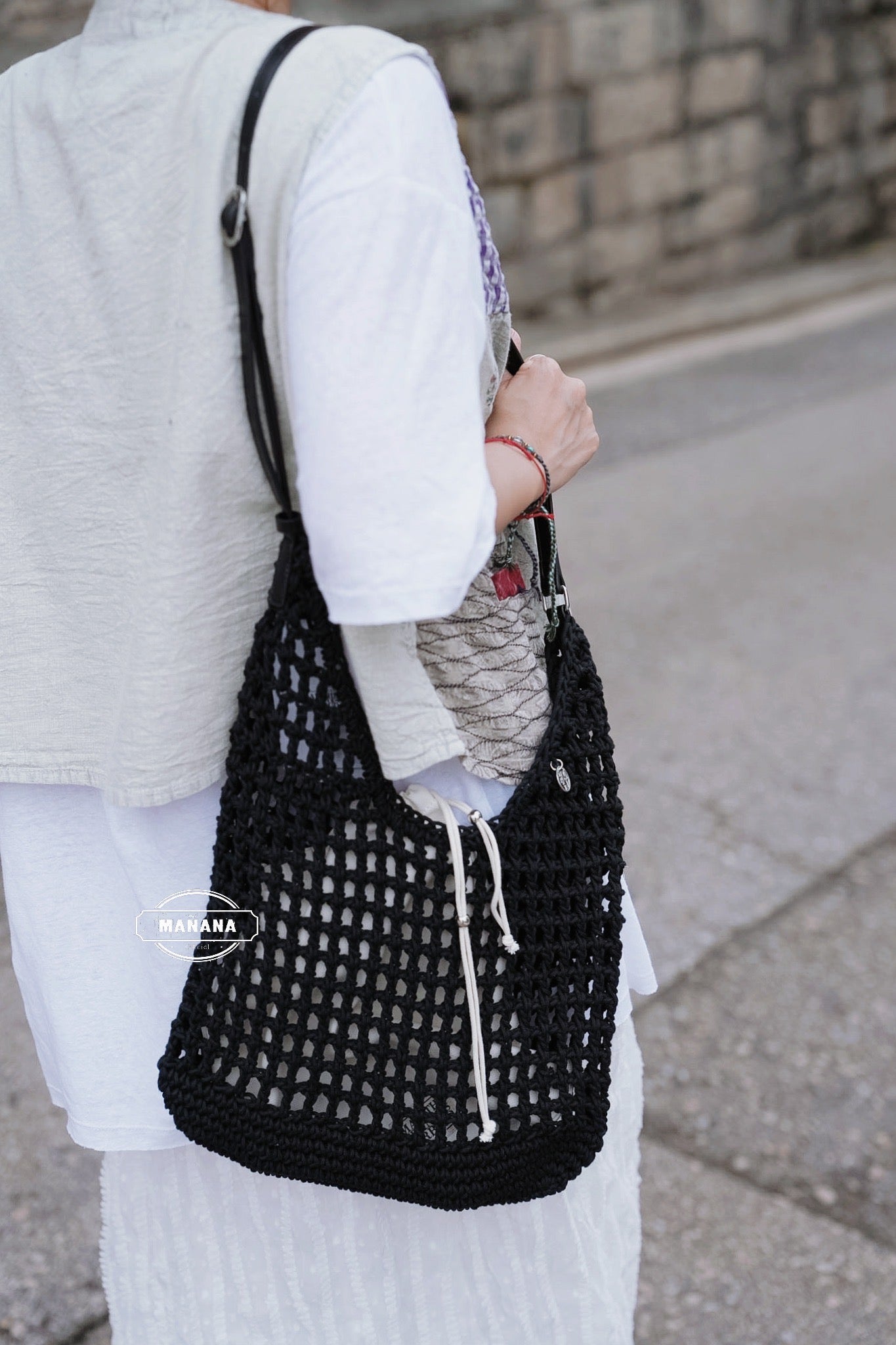 MARITHÉ FRANҪOIS GIRBAUD - MACRAME HOBO BAG 【📣7折中】