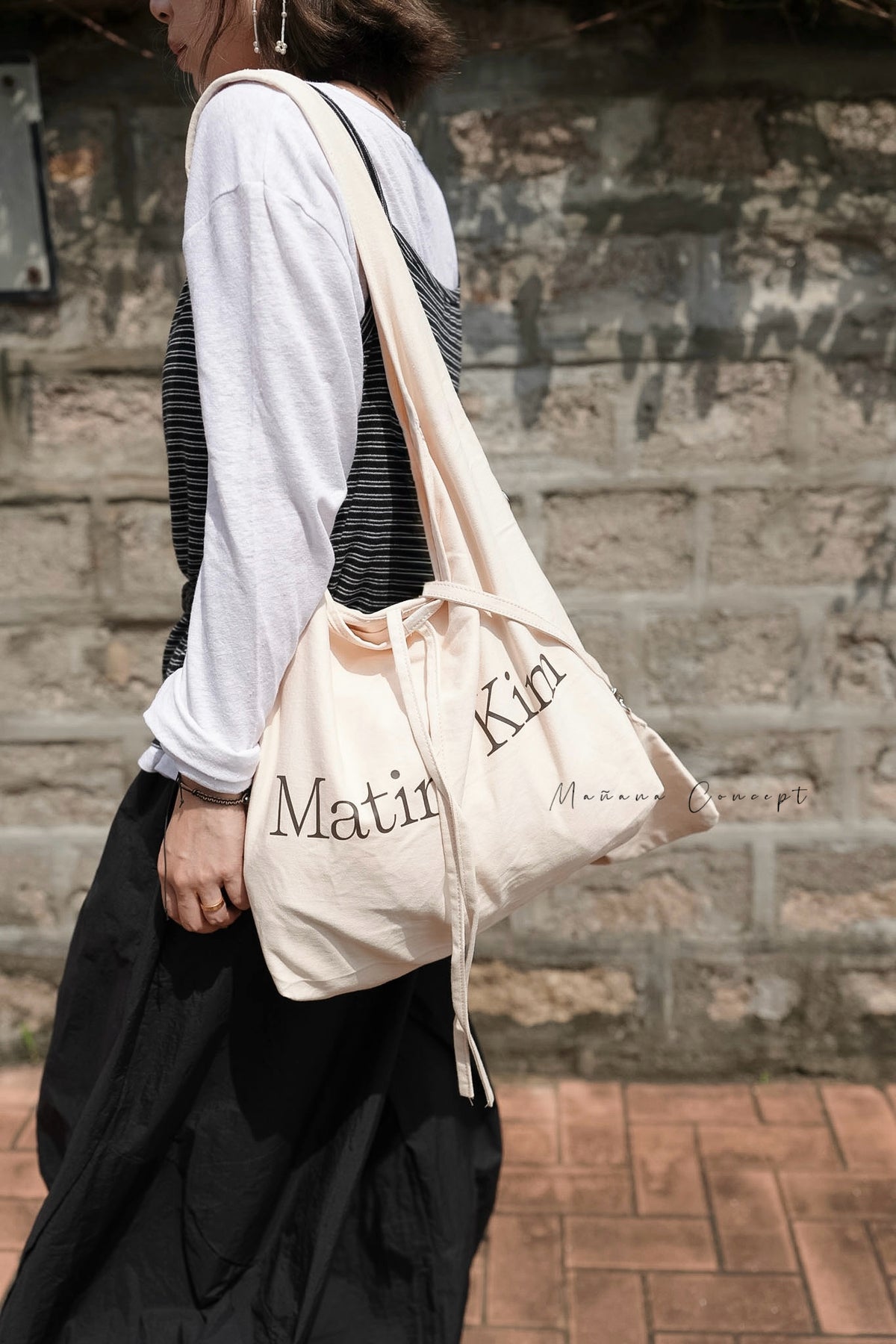 MATIN KIM - LOGO POINT ROUND ECOBAG
