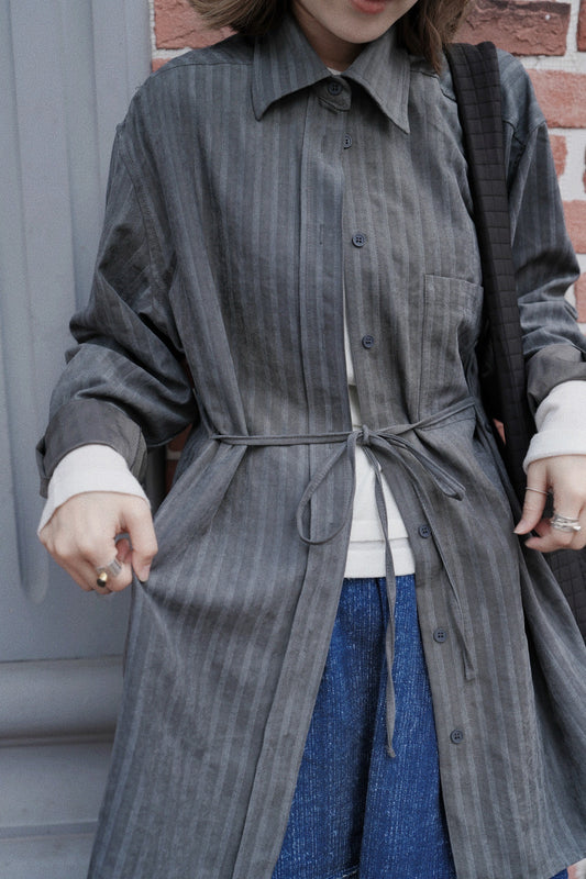 MZ903 SUEDE STRIPED SHIRT