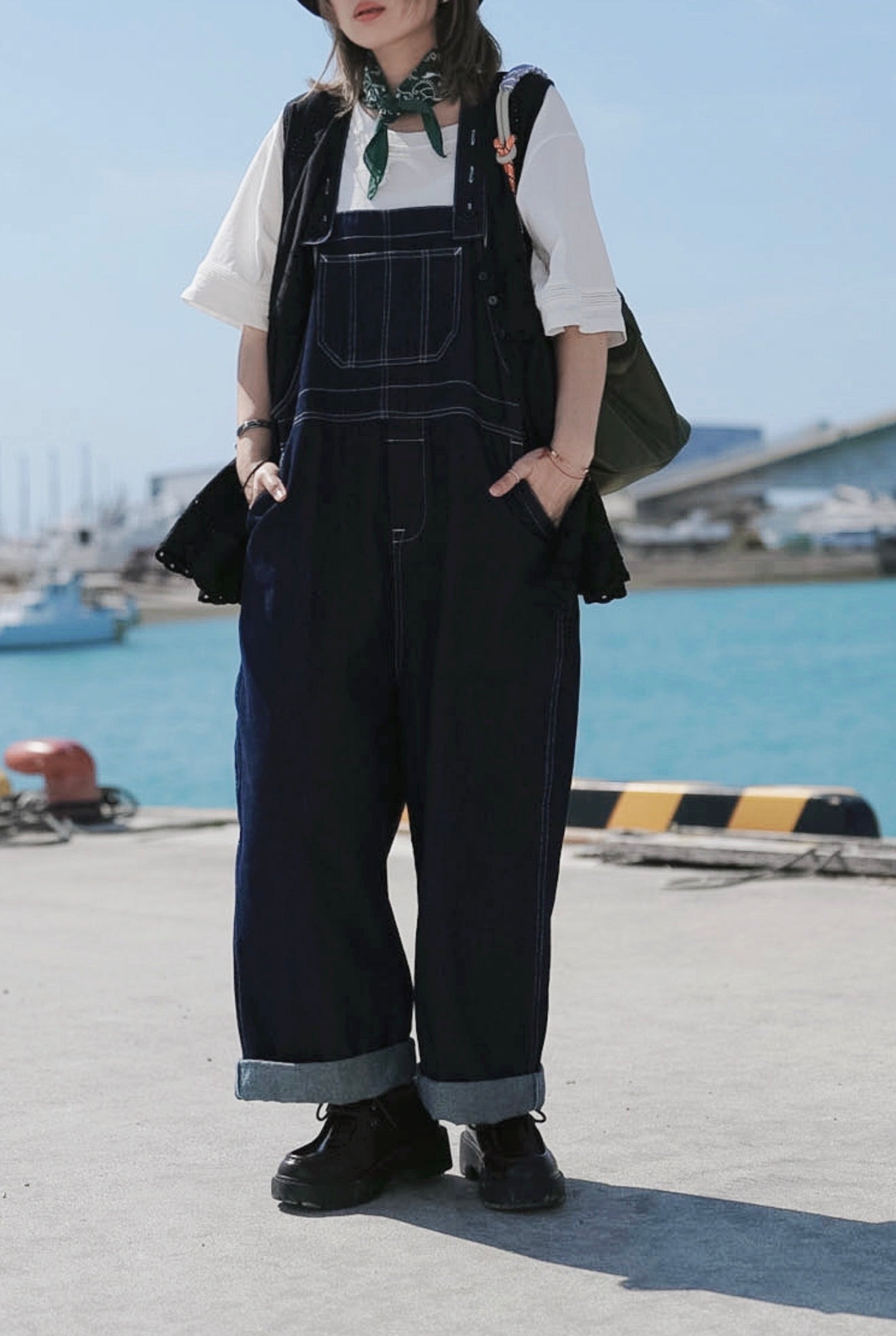 CA922 DENIM JUMPER PANTS
