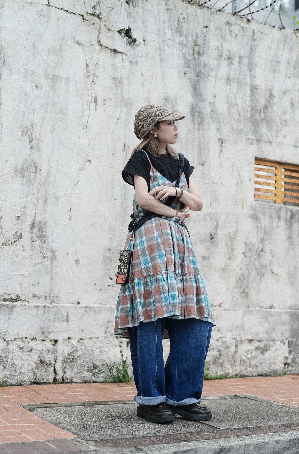 CB121 STRIPED DENIM JEANS