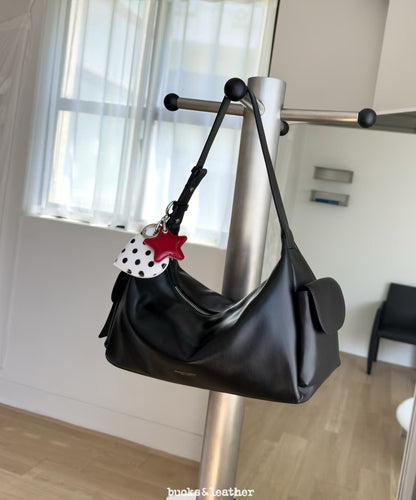 BUCKS & LEATHER HANDMADE DOUBLE POCKET HOBO BAG