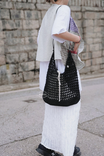 MARITHÉ FRANҪOIS GIRBAUD - MACRAME HOBO BAG 【📣7折中】