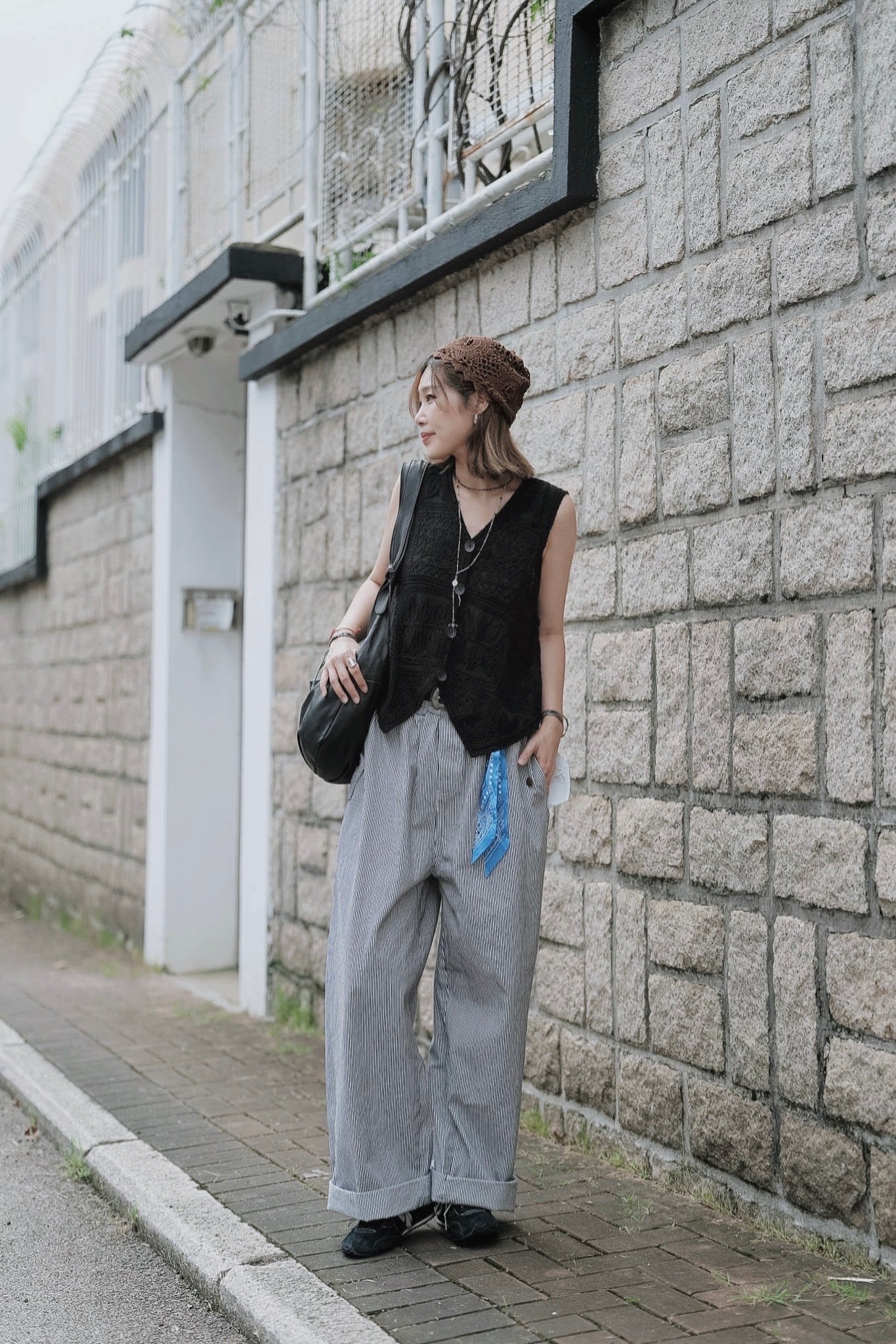 CB129 HICKORY STRIPE DENIM PANTS