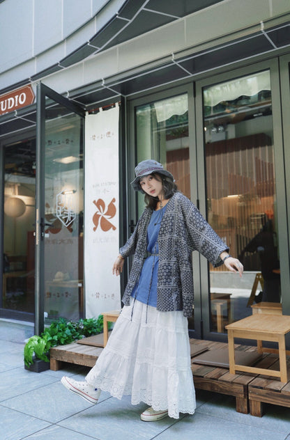 MZ798 PATCHWORK PRINTING KIMONO