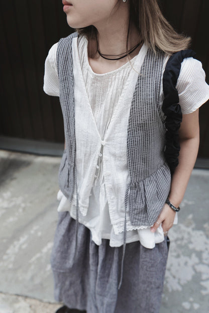 MZ994 2IN1 LACE VEST TOP