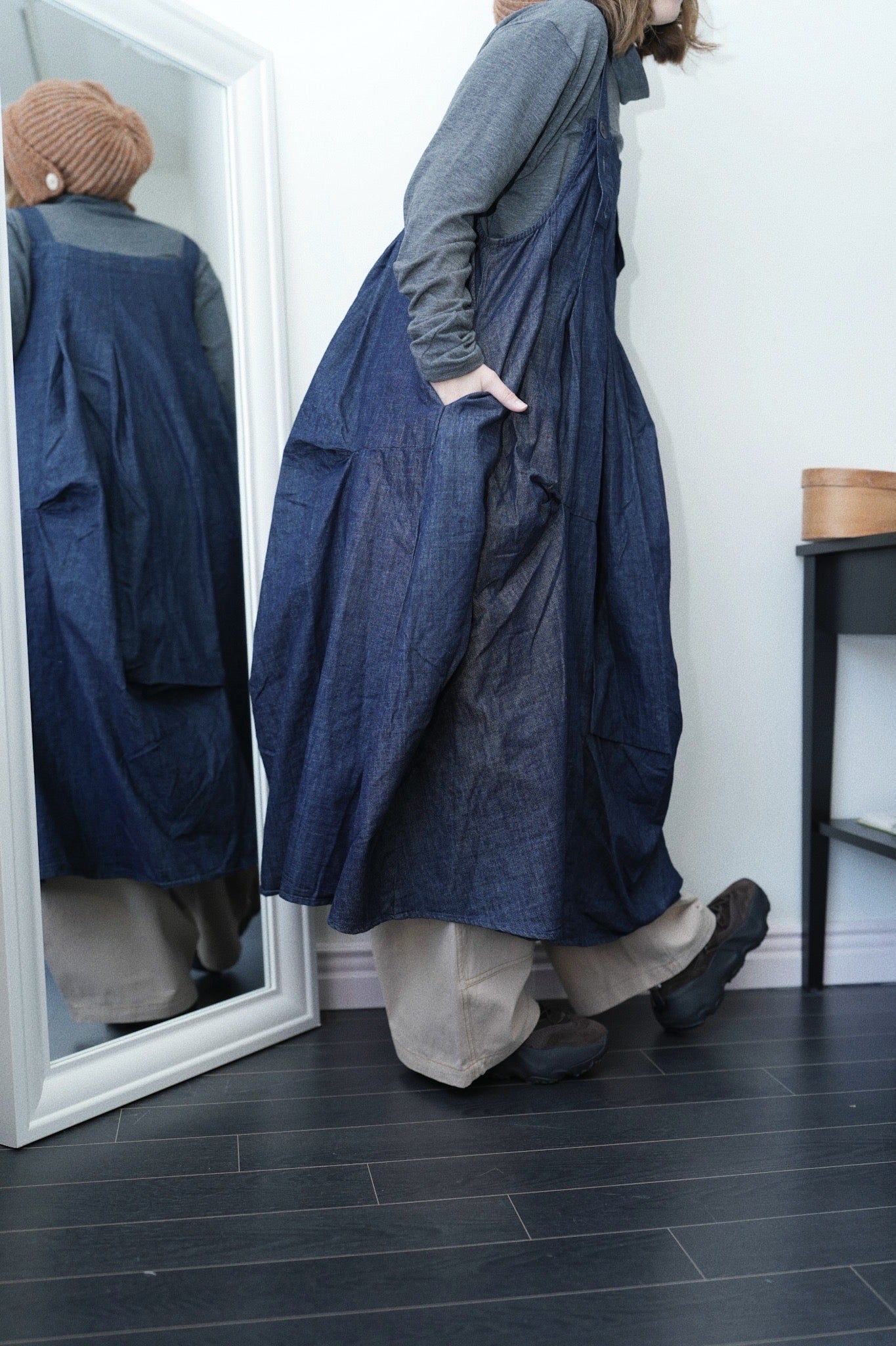 MZ931 3D-CUT WORKER ONE PIECE DRESS