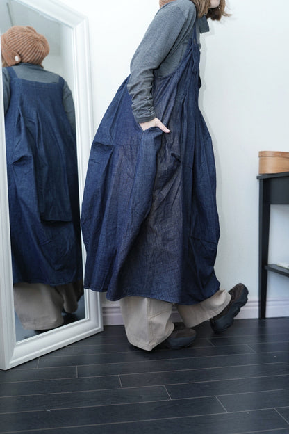 MZ931 3D-CUT WORKER ONE PIECE DRESS