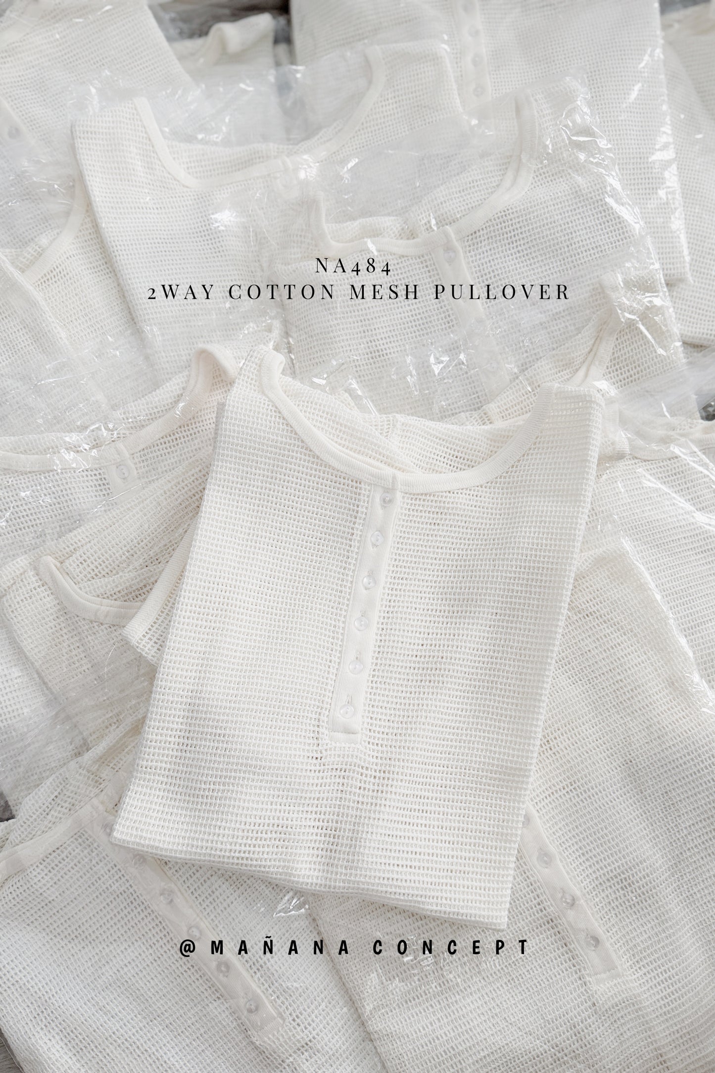 NA484 2WAY COTTON MESH PULLOVER