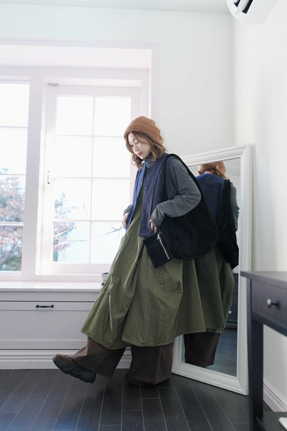 MZ931 3D-CUT WORKER ONE PIECE DRESS