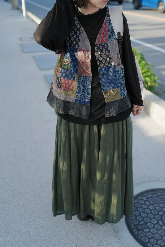 MB049 PATCHWORK DESIGN VEST