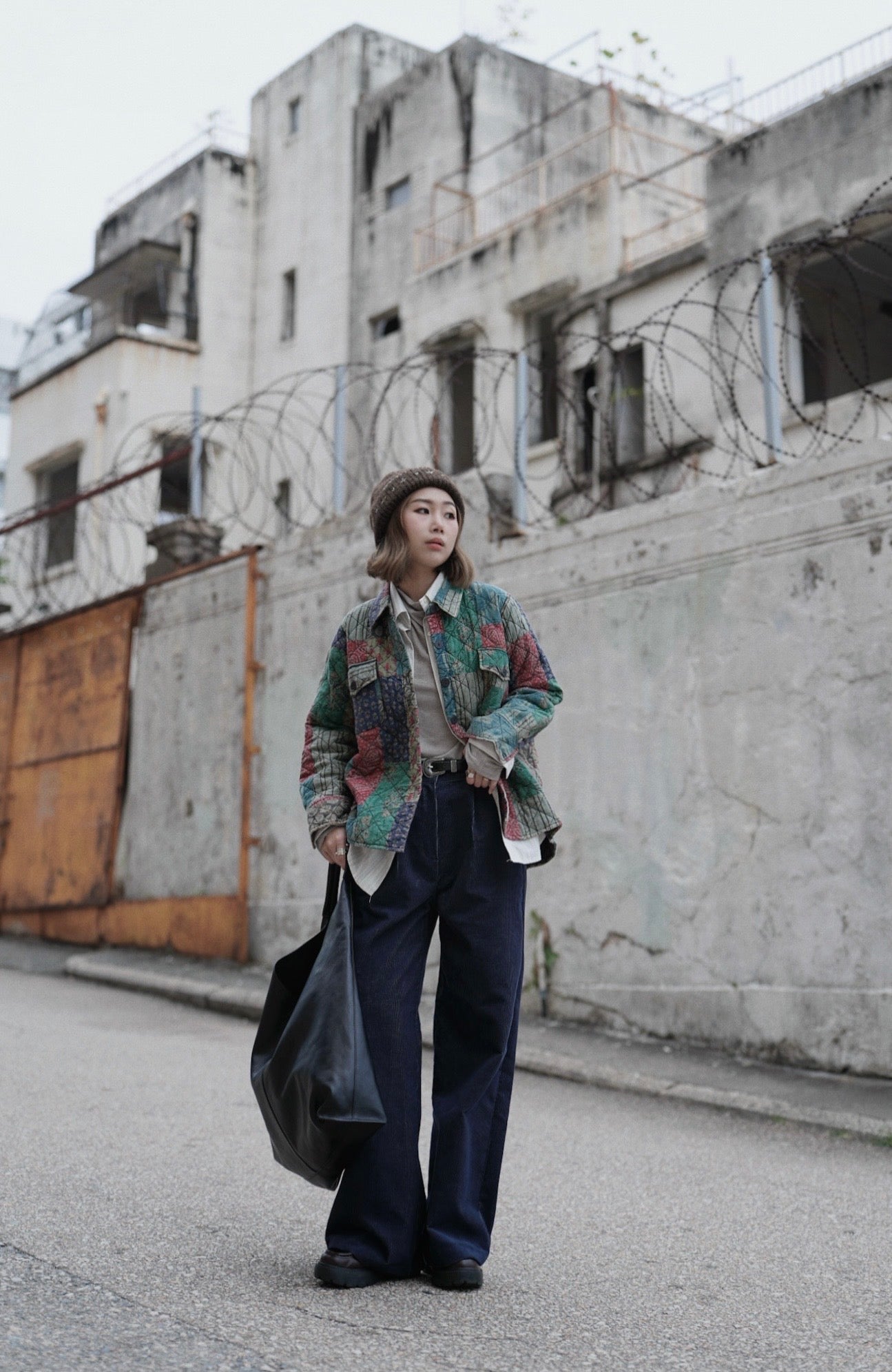 MZ861 ELASTIC WAIST CORDUROY PANTS