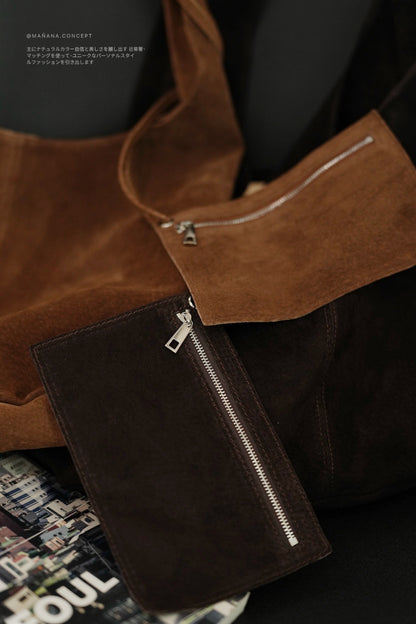 MZ934 SAINT SUEDE BAG WITH COINS BAG