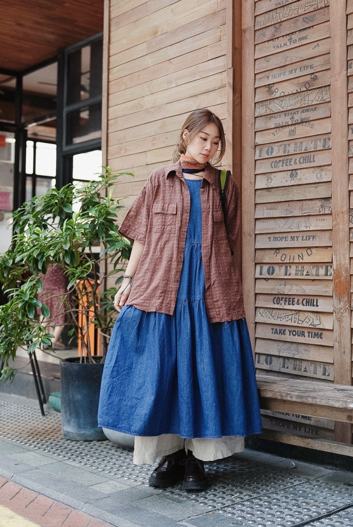 MZ991 RAYON PLAID SHIRT