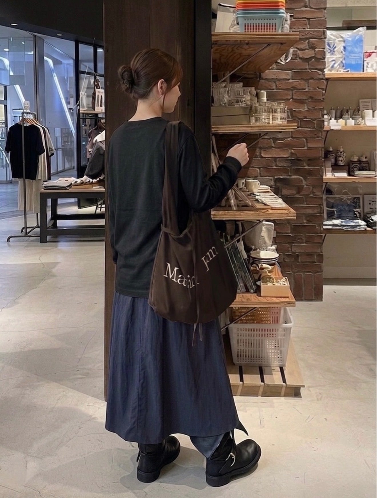 MATIN KIM - LOGO POINT ROUND ECOBAG