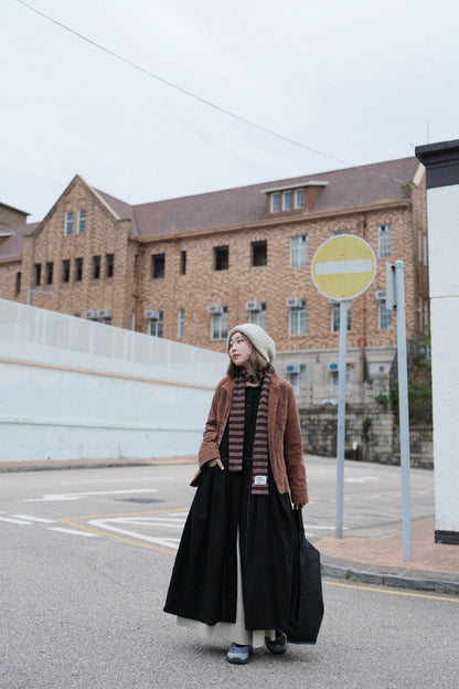 MZ892 STAND COLLAR CORDUROY JACKET