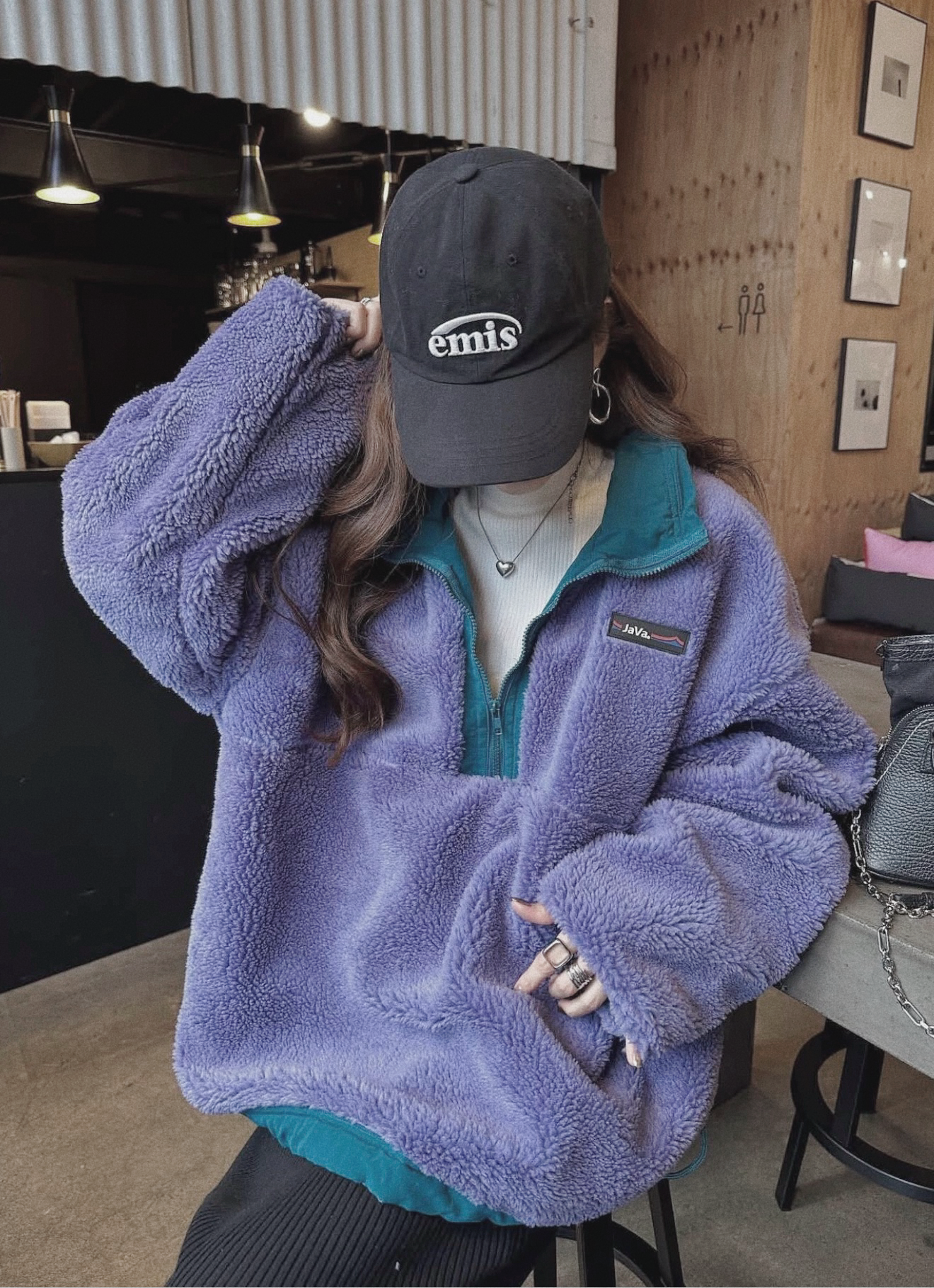 NA460 REVERSIBLE HALF ZIP BOA BLOUSON