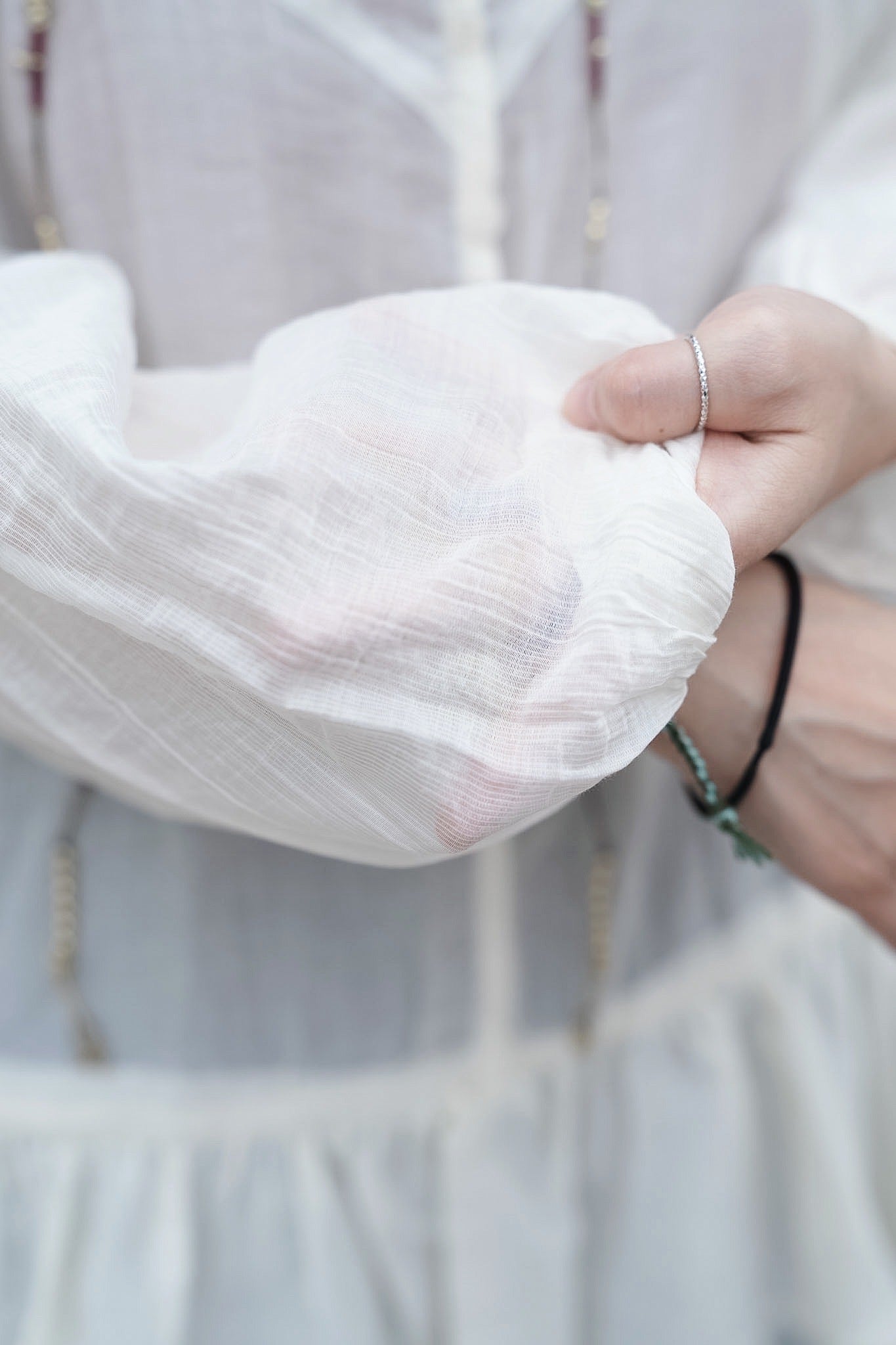 MB001 SHEER CRINKLE BLOUSE