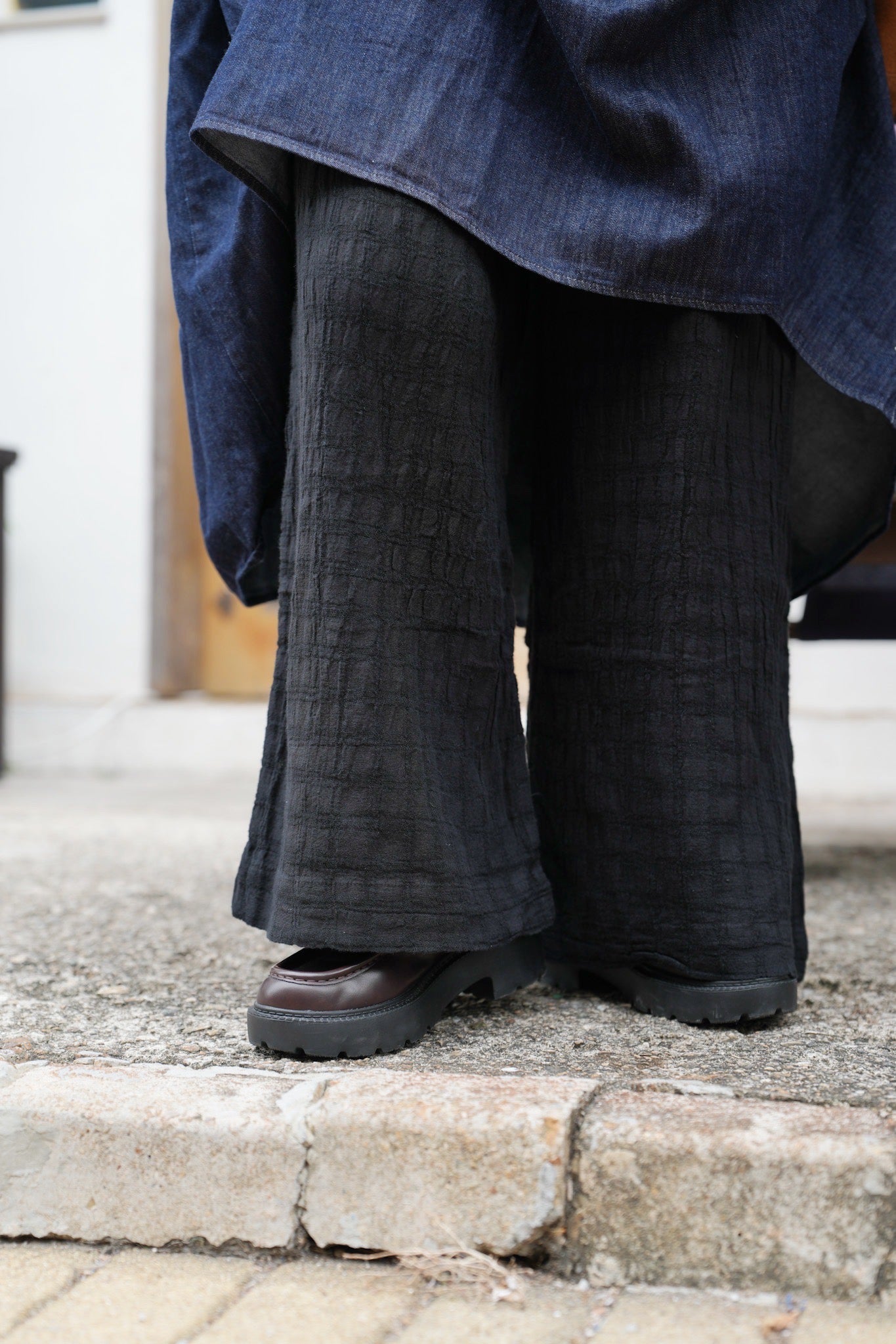 CA910 LT-WEIGHT CHECKED CAUSAL PANTS