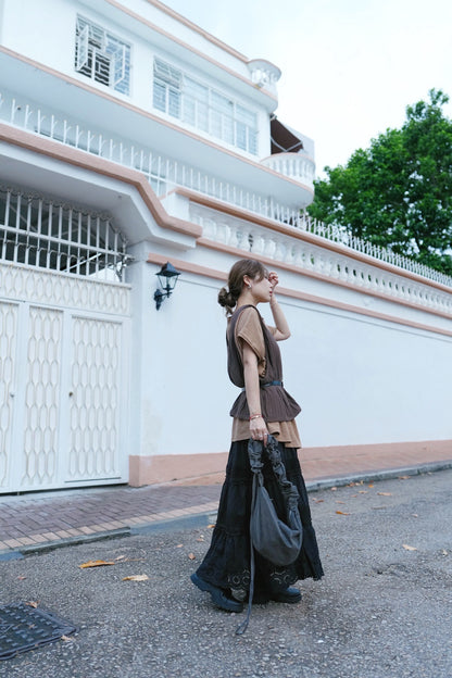 MZ820 RUCHED SUEDE HOBO BAG