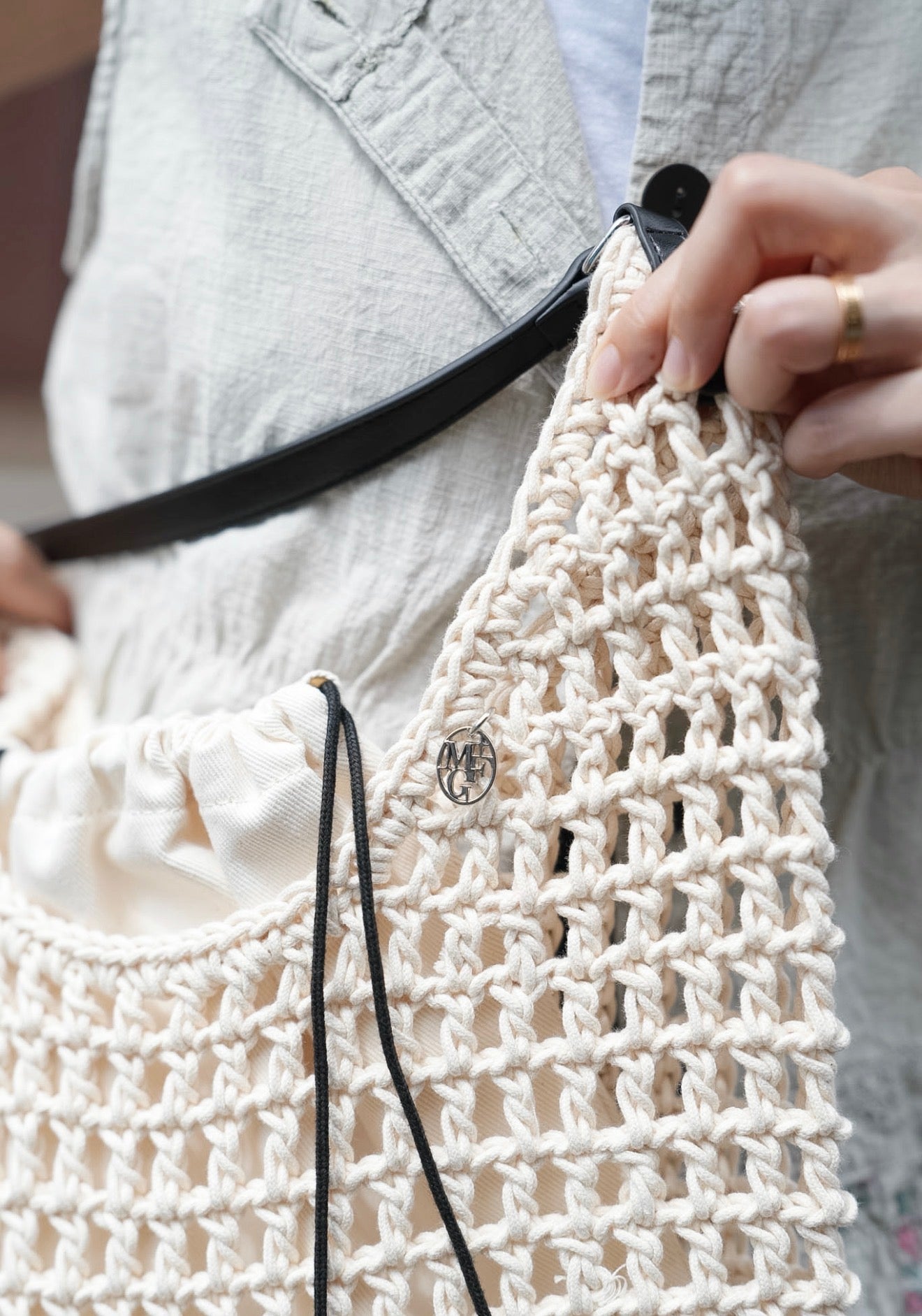 MARITHÉ FRANҪOIS GIRBAUD - MACRAME HOBO BAG 【📣7折中】