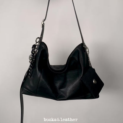 MZ847 LEATHER SQUARE TOTE BAG / 5 COLORS